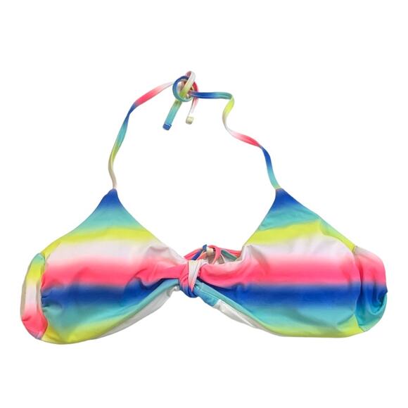 NWT Love & Sports Knotted Tie Swim Top Bikini Multi Colored Size XXL (20) - Picture 2 of 4